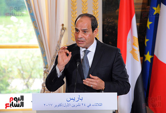 استقبال حافل للرئيس فى قصر الإليزيه وتوقيع اتفاقيات بين مصر وفرنسا (7)