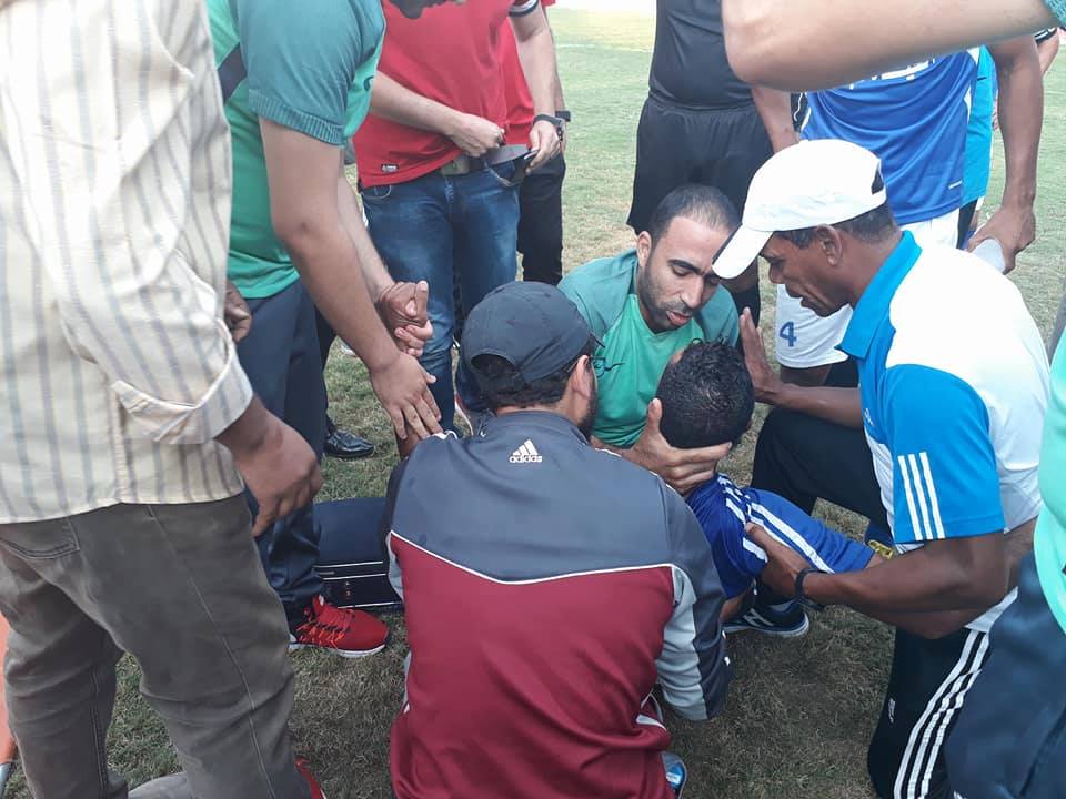 طبيب نبروه ينقذ لاعب طلخا من الموت بعد بلع لسانه فى كأس مصر