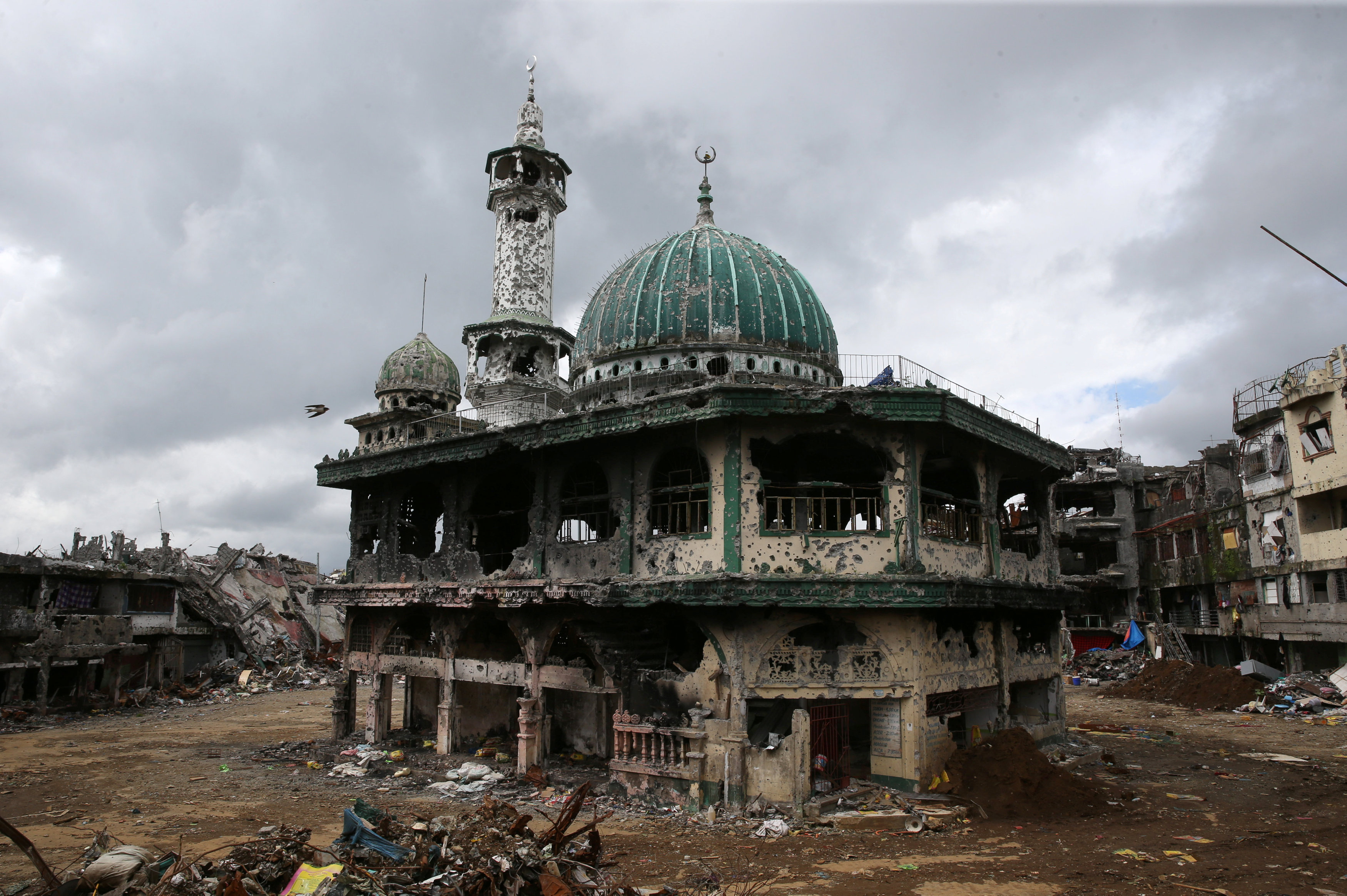 تدمير أحد المساجد فى الفلبين