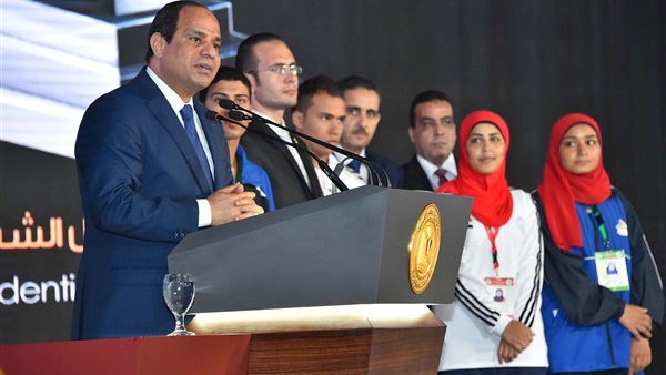 الرئيس السيسى خلال المؤتمر الوطنى للشباب