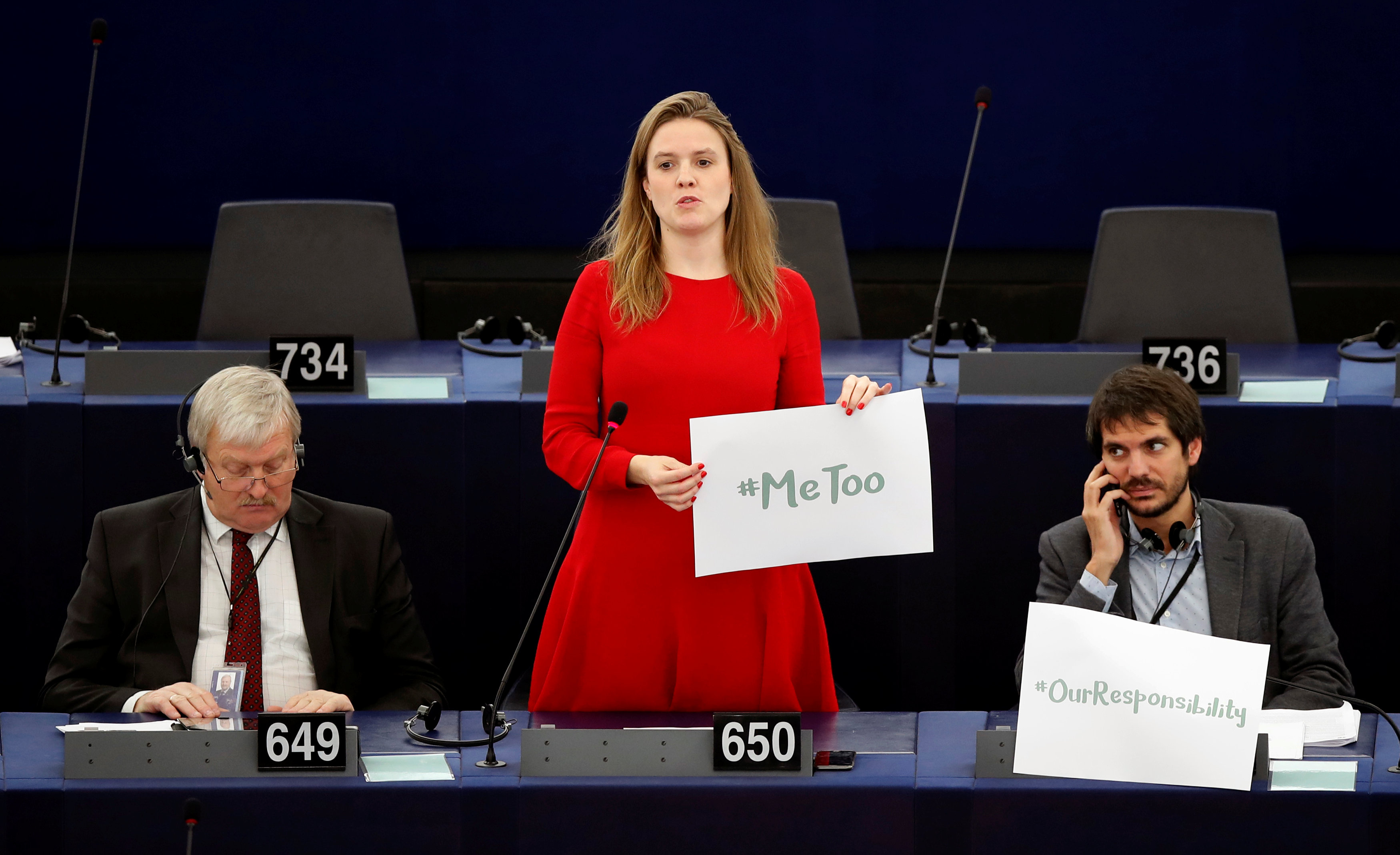 تيرى رينتك عضوة البرلمان الأوروبى تتضامن مع حملة MeToo  ضد التحرش