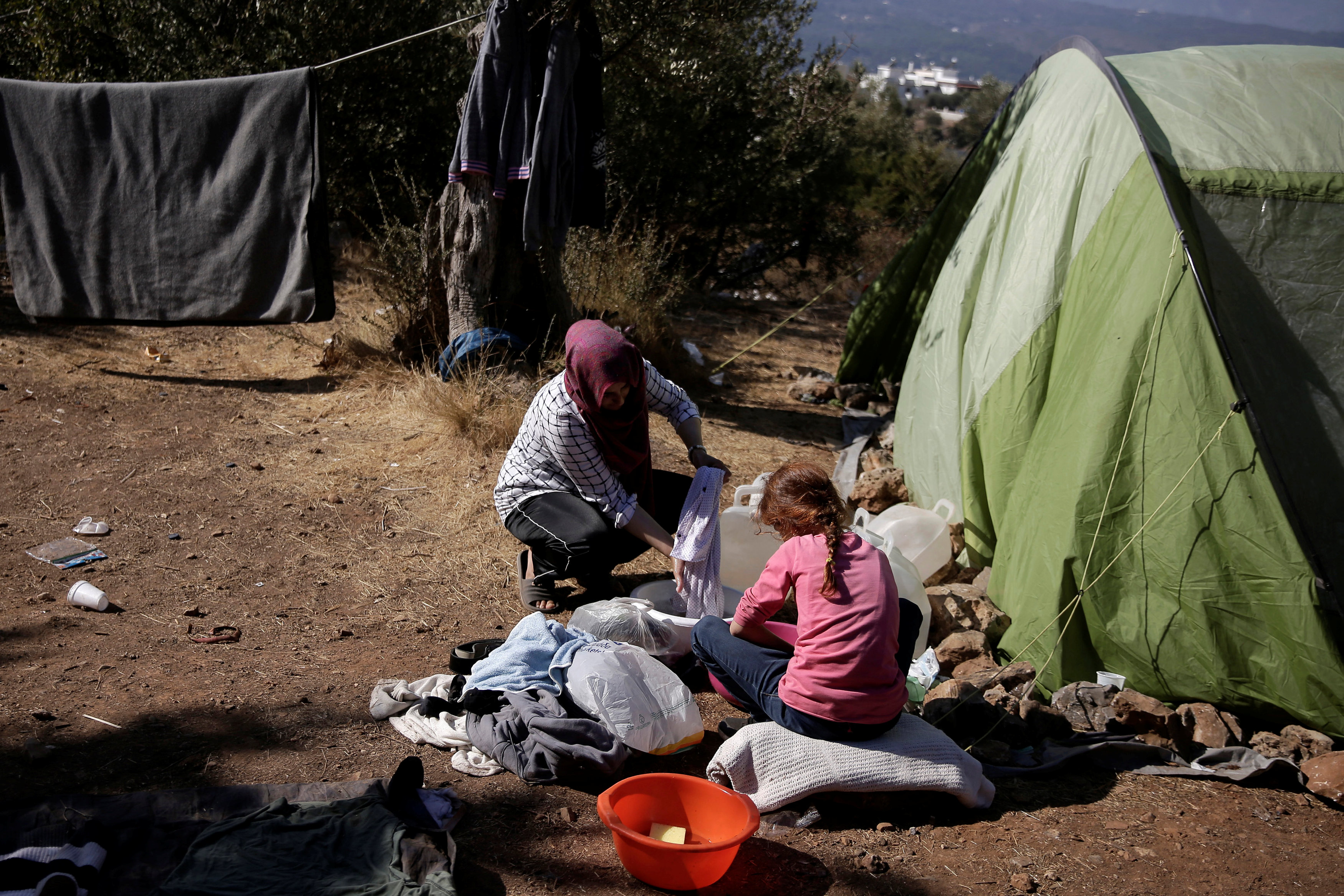 أوضاع انسانية صعبة للاجئين فى اليونان