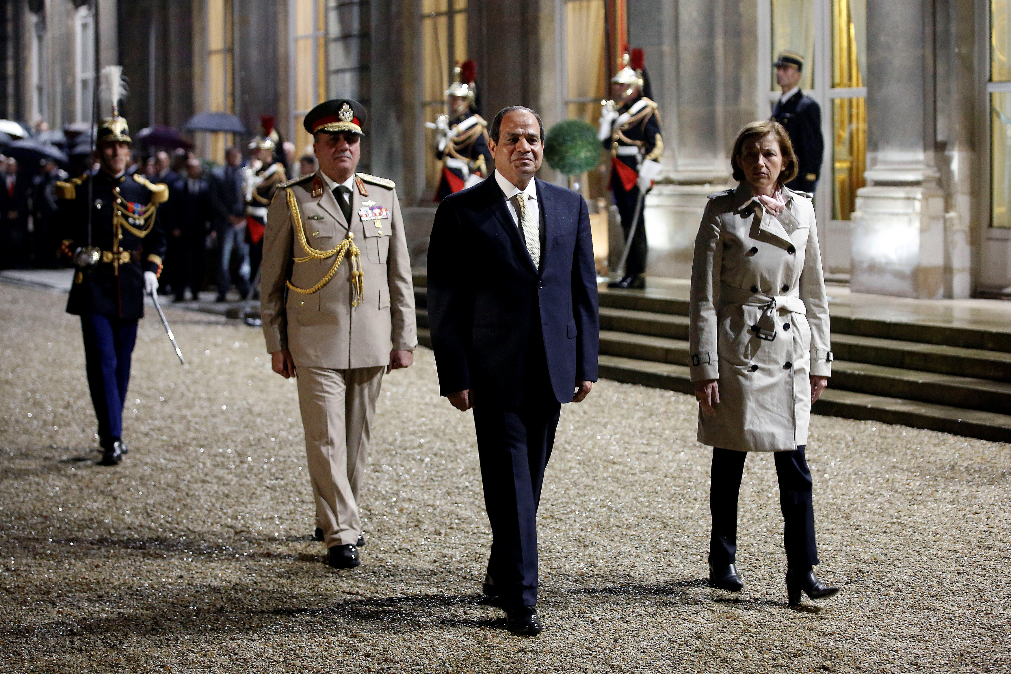 مراسم استقبال وزيرة الدفاع الفرنسية للرئيس السيسى