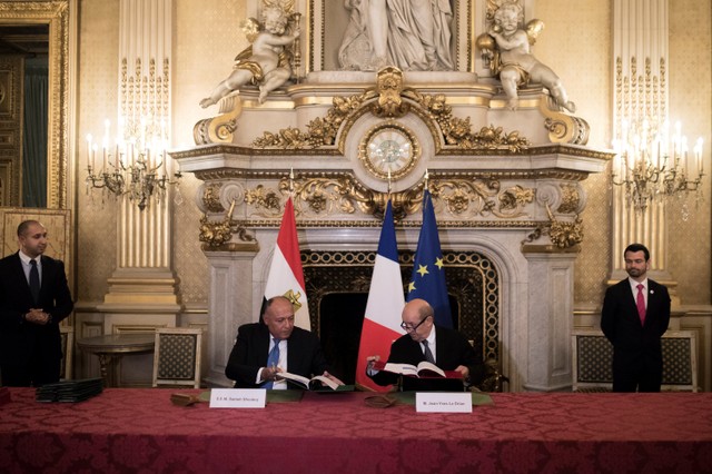مباحثات بين وزيرى خارجية مصر وفرنسا خلال زيارة باريس
