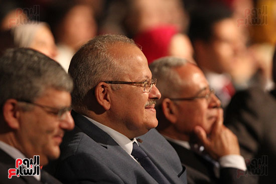  رئيس جامعة القاهرة خلال الحفل 