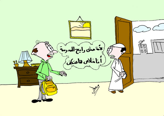 شائعات فيس بوك وأكتوبر والمونديال بريشة مصطفى سعيد أصغر فنان كاريكاتير فى مصر (1)
