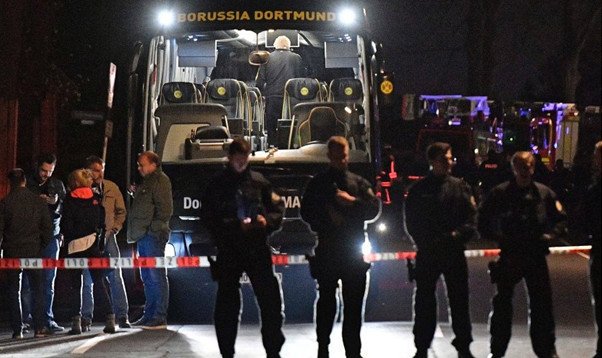 حافلة بوروسيا دورتموند بعد التفجير