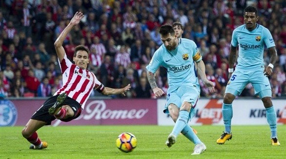 جانب من مباراة برشلونة وبلباو جانب من مباراة برشلونة وبلباو