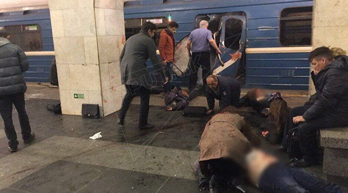 إنفجار بمحطة  سينايا بمدينة سانت بطرسبورج