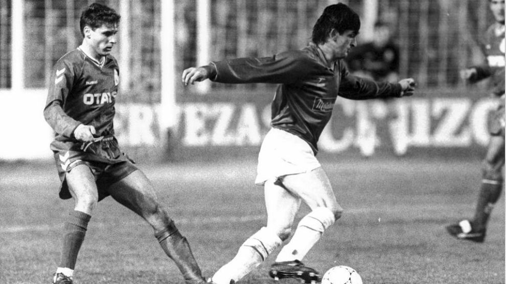 جانب من مباراة ريال مدريد وريال بورجوس عام 1990