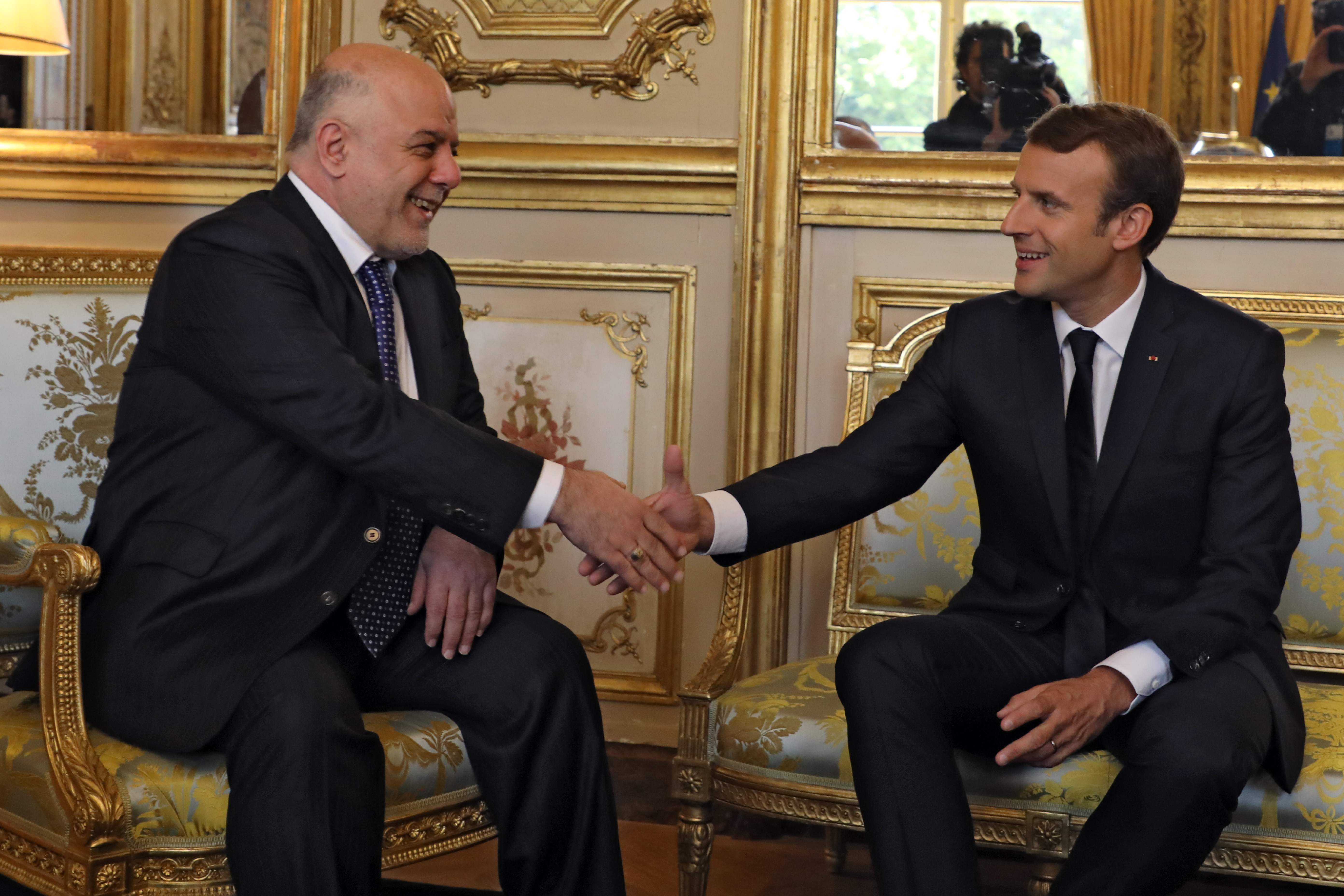 مباحثات بين رئيس فرنسا ورئيس الوزراء العراقى