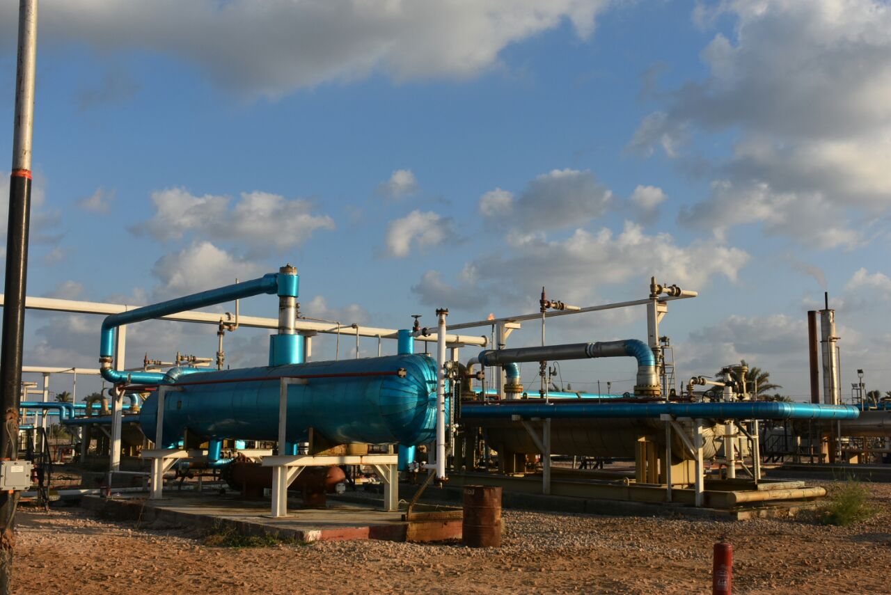 خزان لفصل الغاز بمحطة المعالجة الجديدة