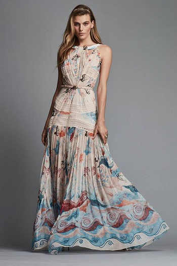 فستان على الطراز اليونانى من تصميمات زهير مراد