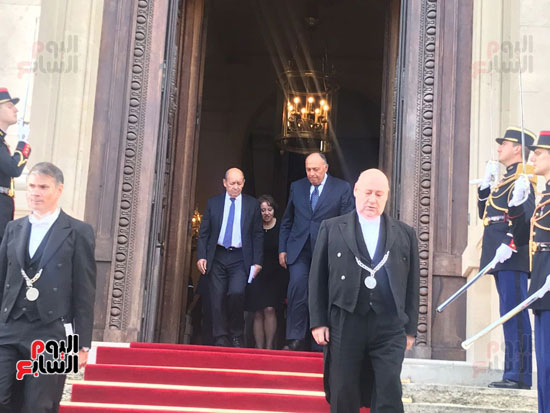 وزير خارجية فرنسا لشكرى لم يكن لأى دولة تحقيق المصالحة الفلسطينية إلا مصر  (5)
