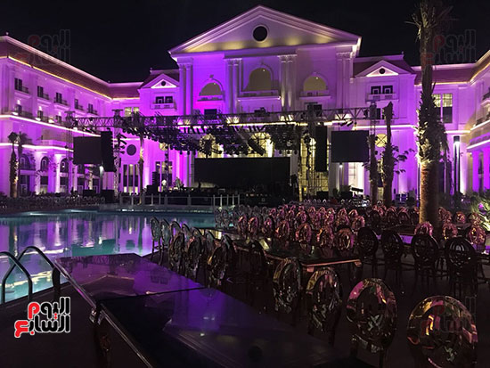 التجهيزات النهائية قبل حفل الليلة لافتتاح فندق الماسة بالعاصمة الإدارية (6)