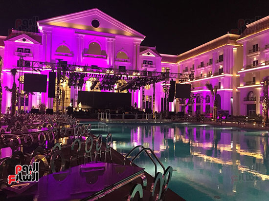 التجهيزات النهائية قبل حفل الليلة لافتتاح فندق الماسة بالعاصمة الإدارية (2)