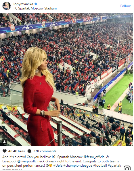 ملكة جمال روسيا بملعب سبارتاك موسكو