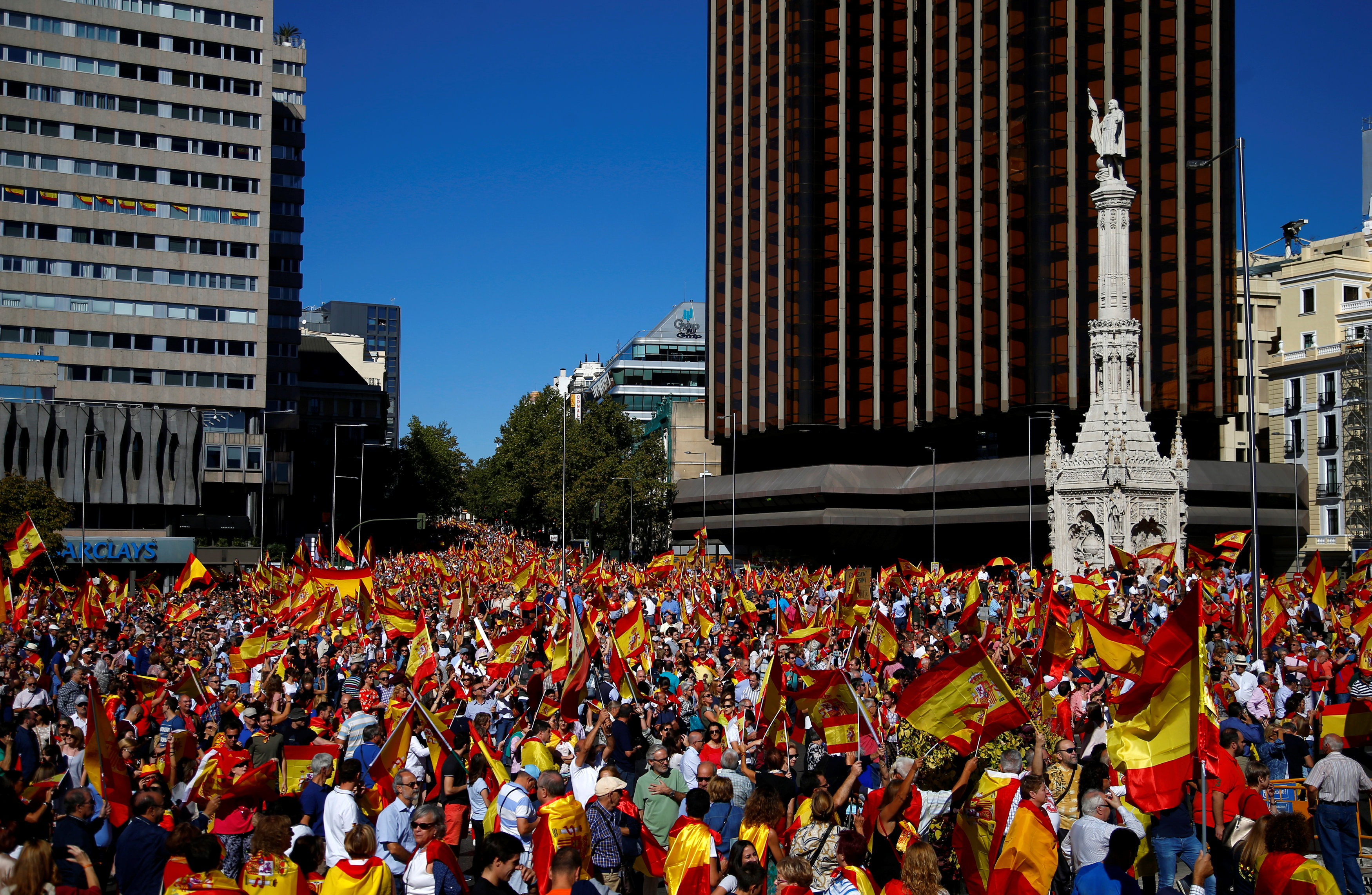 مظاهرات فى إسبانيا للمطالبة بحل أزمة إقليم كتالونيا