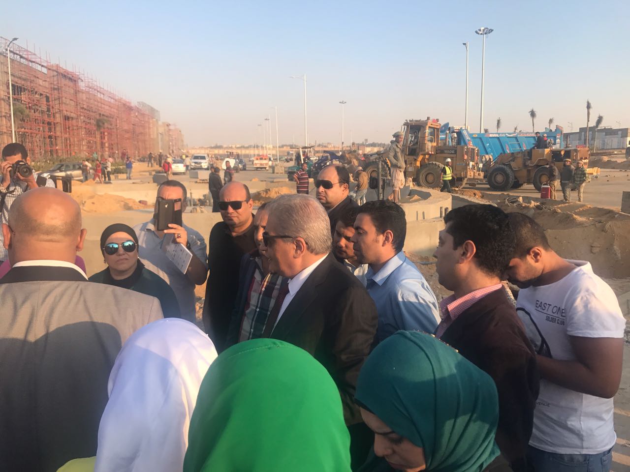 جانب من تفقد الصحفيين بمركز معرض مصر