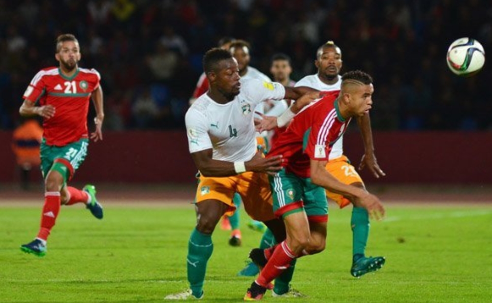 جانب من مباراة سابقة بين المغرب وكوت ديفوار