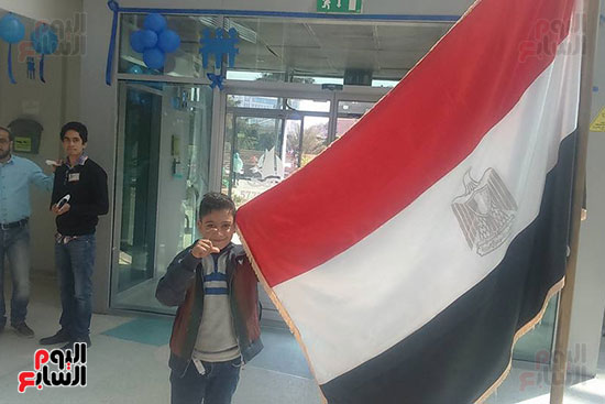 احمد المسيرى داخل مستشفى سرطان الأطفال