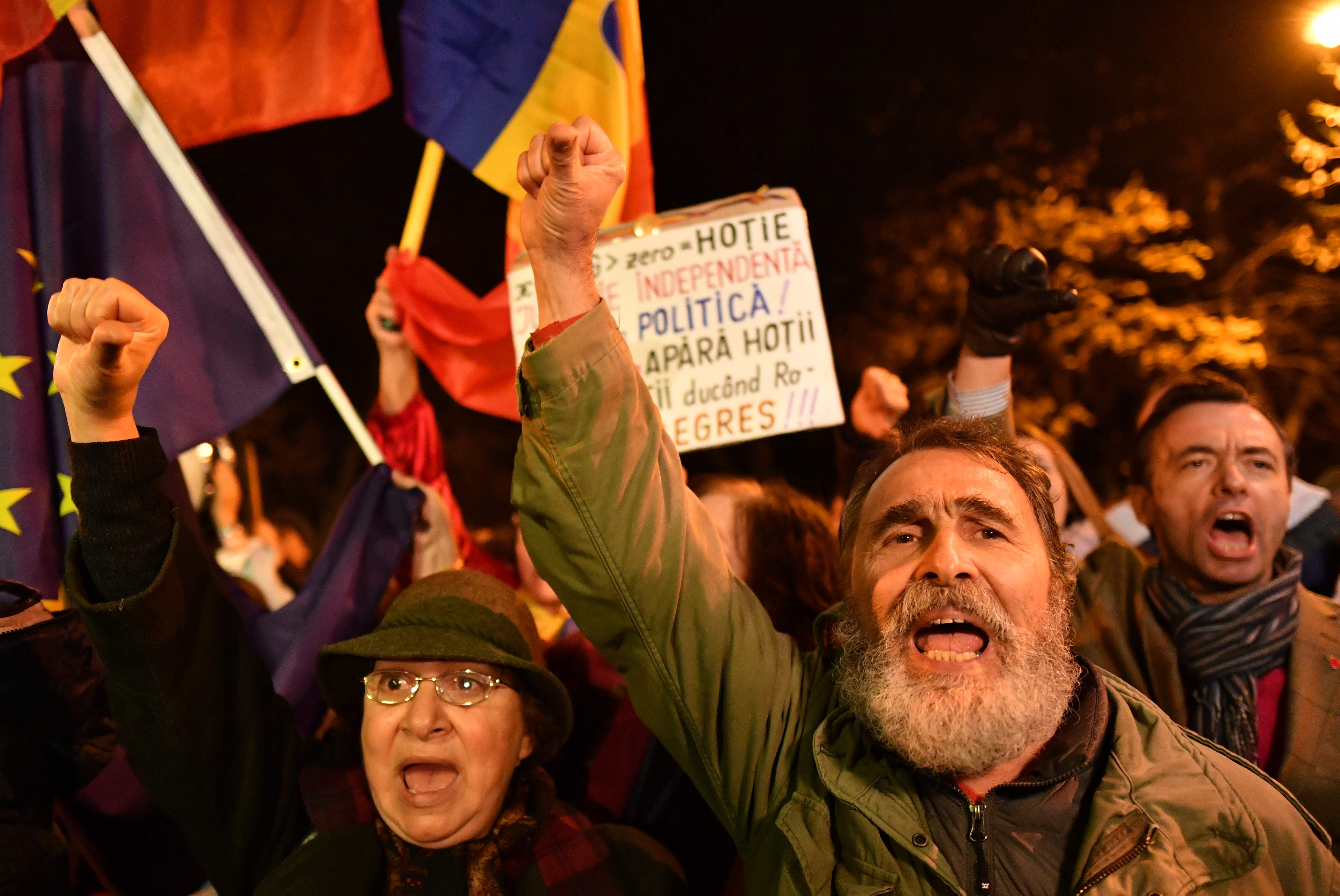 مظاهرات فى رومانيا ضد الاصلاحات القضائية