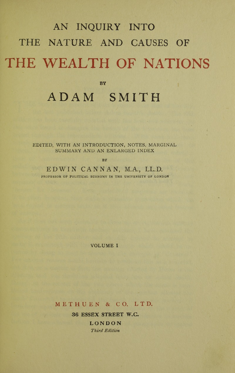 احد مؤلفات ادم سميث