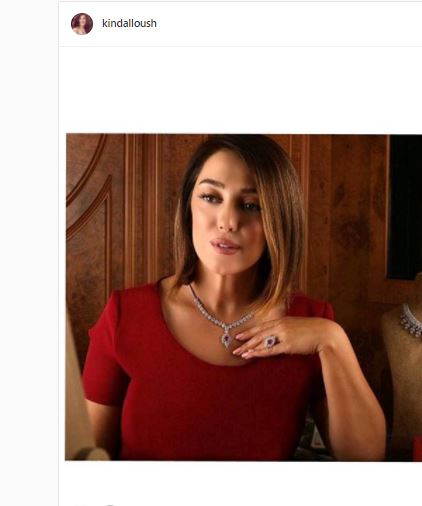 كندة علوش تتألق بالأحمر على إنستجرام