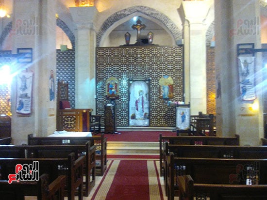 كنيسة السيدة العذراء بسخا من الداخل