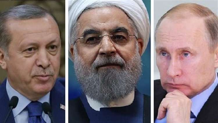 بوتين وروحانى وأردوغان