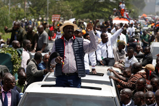 زعيم المعارضة الكينية يحيى أنصاره