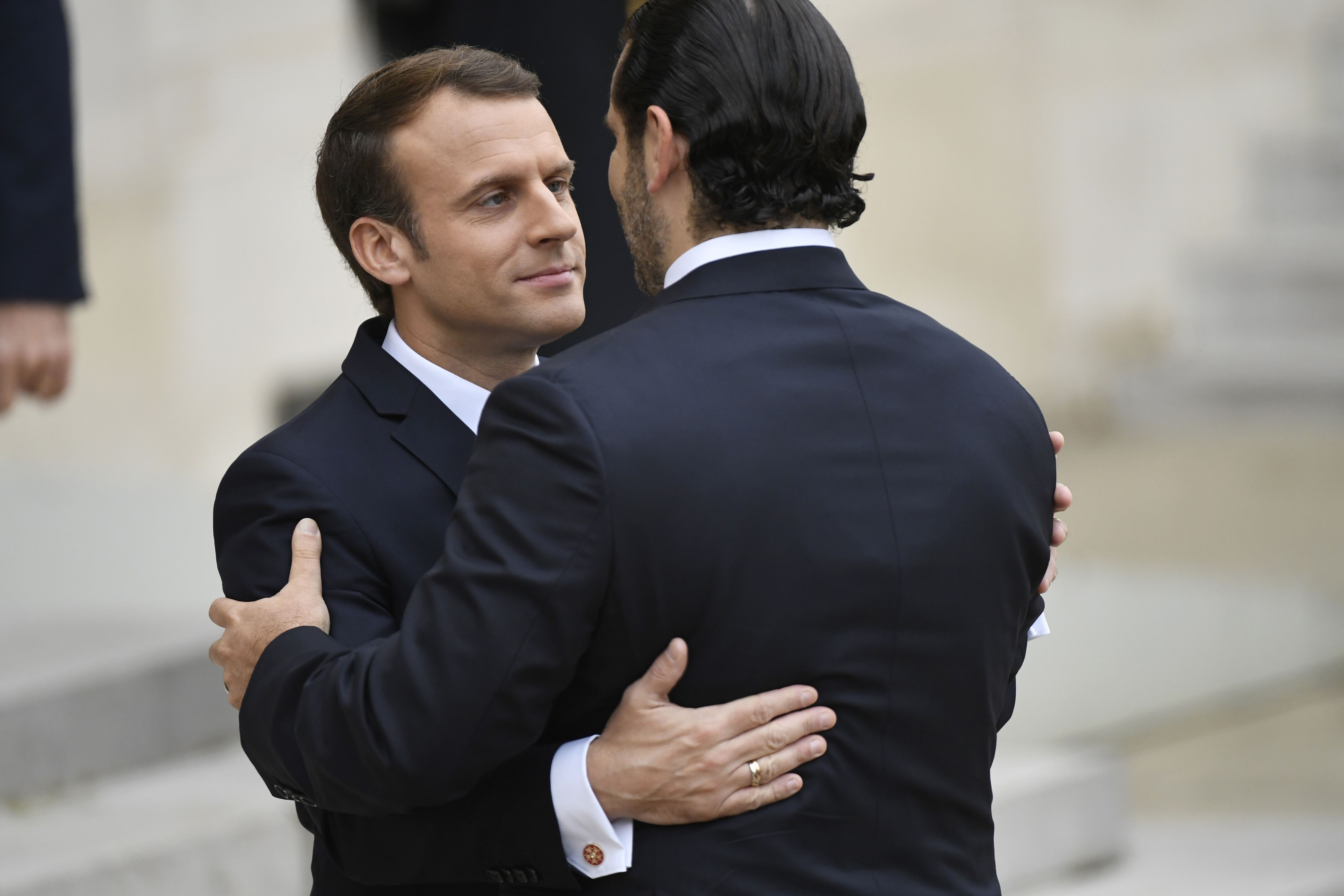 استقبال الرئيس الفرنسى للحريرى