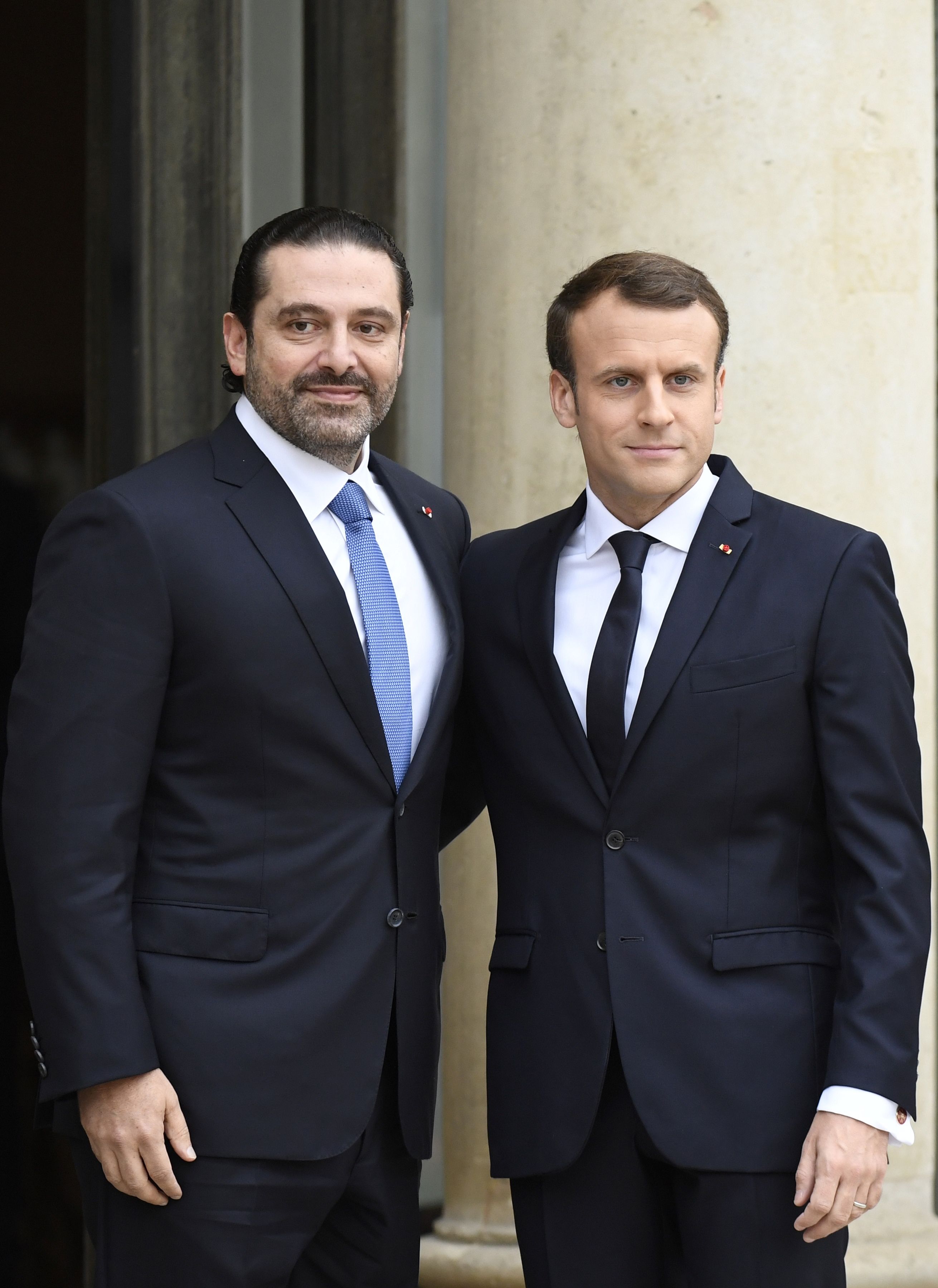 الرئيس الفرنسى يستقبل رئيس الوزراء اللبنانى 