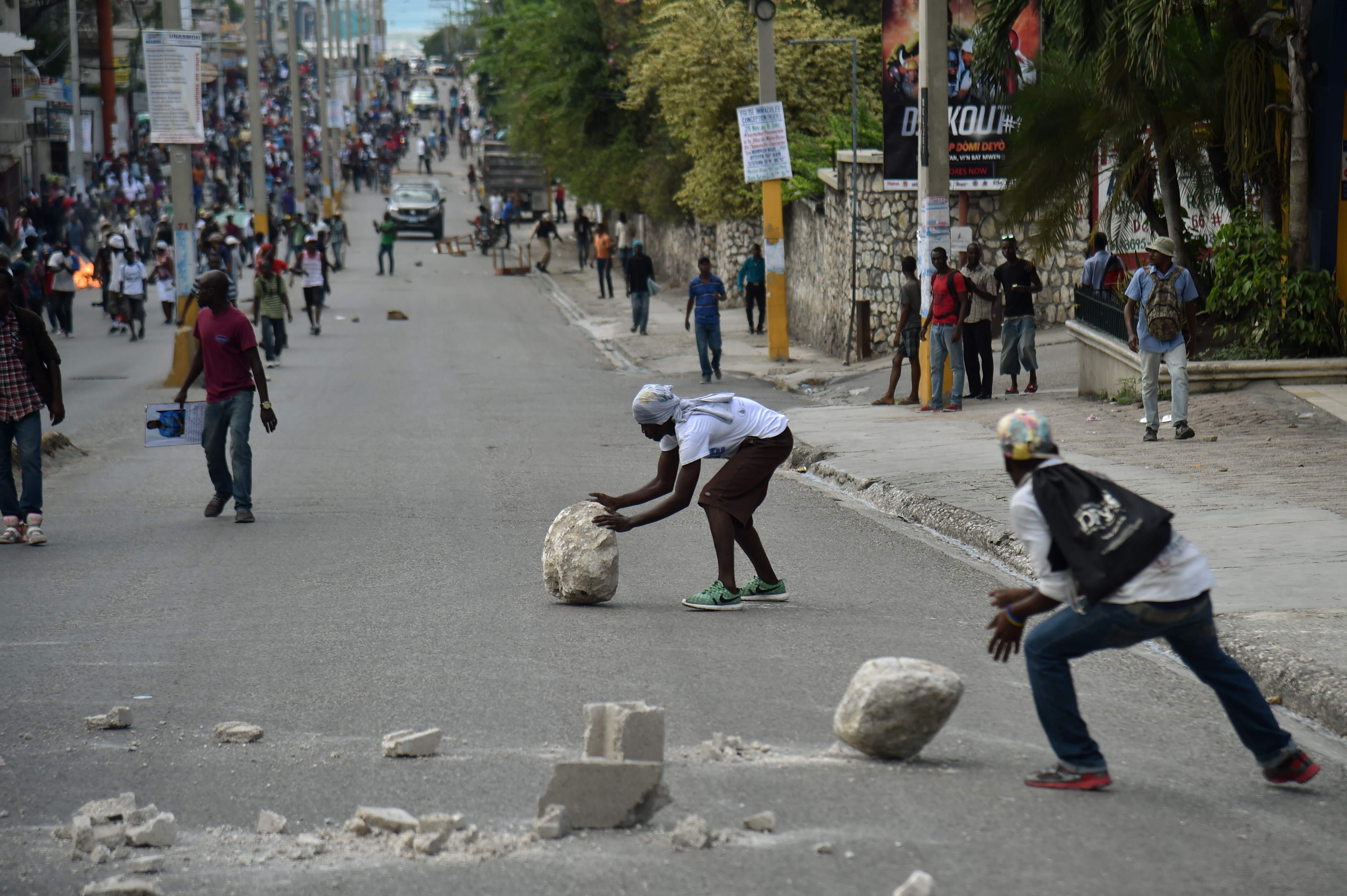 المحتجون فى هايتى