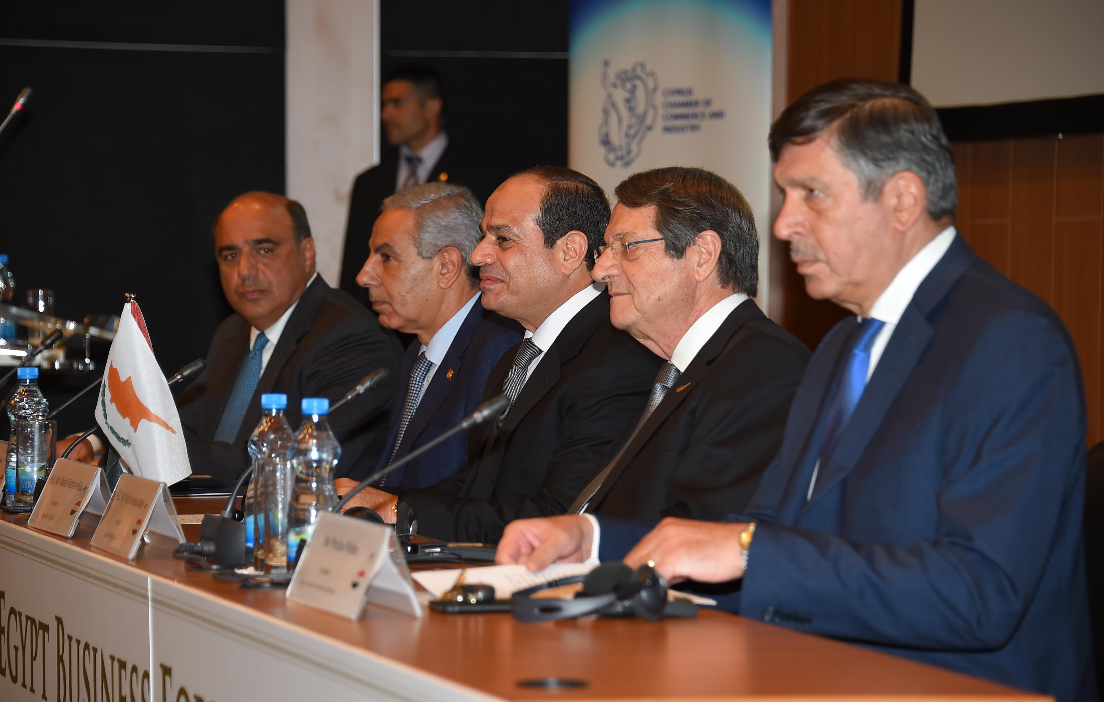 صور مشاركة السيد الرئيس في افتتاح منتدى الأعمال المصري القبرصي (1)