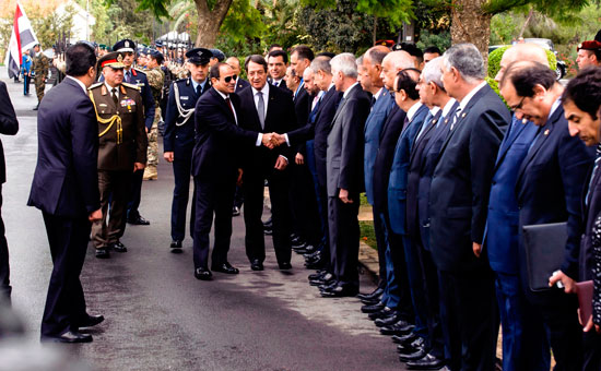 صور مراسم استقبل السيسى بقبرص (4)