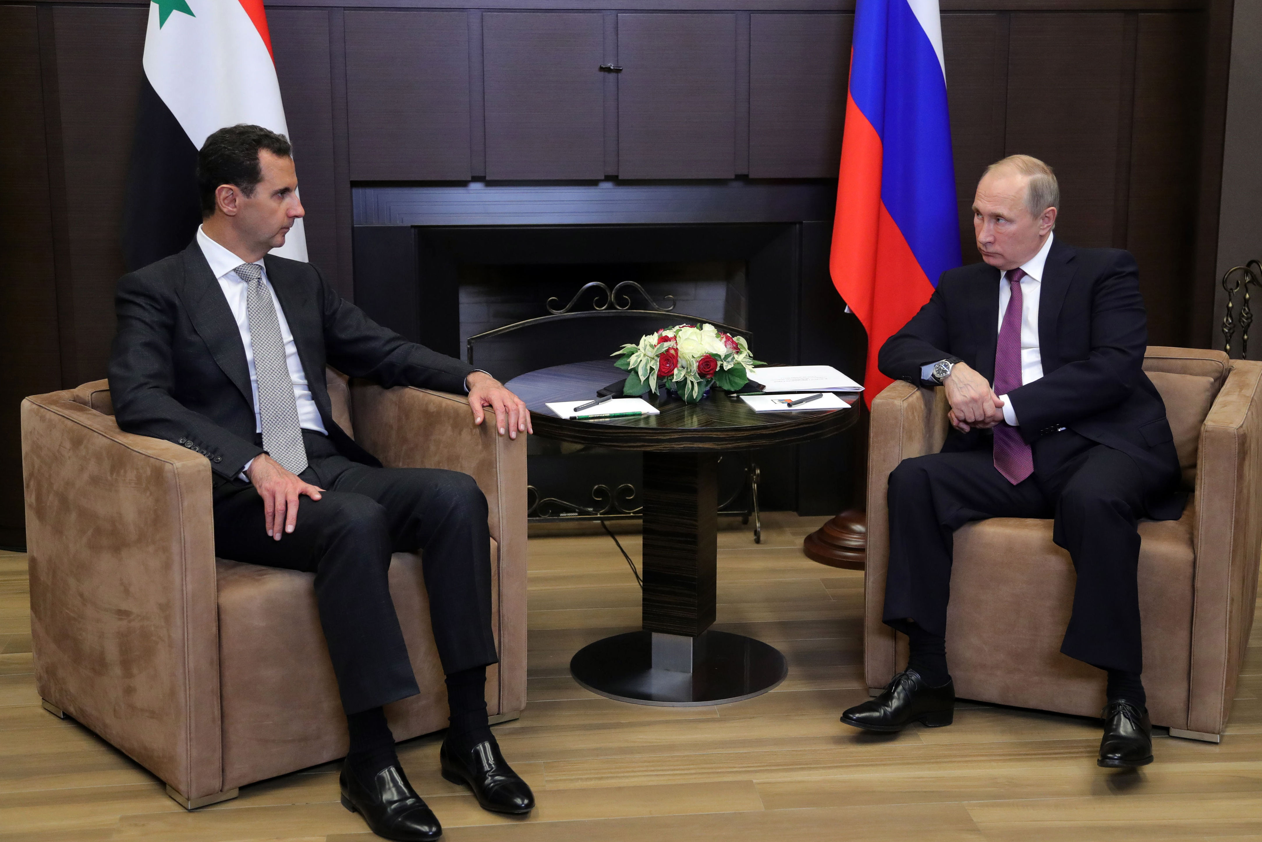لقاء مشترك بين بوتين والأسد