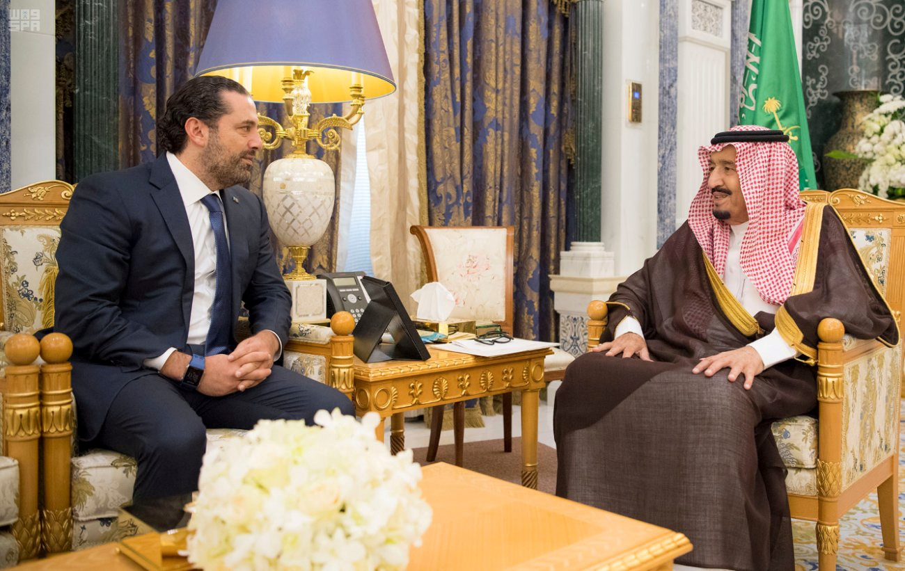 لقاء سعد الحريرى والملك سلمان فى الرياض