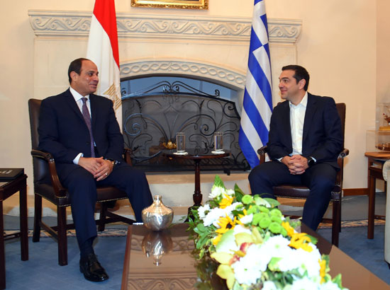 السيد الرئيس يلتقي مع رئيس الوزراء اليوناني‎ (1)