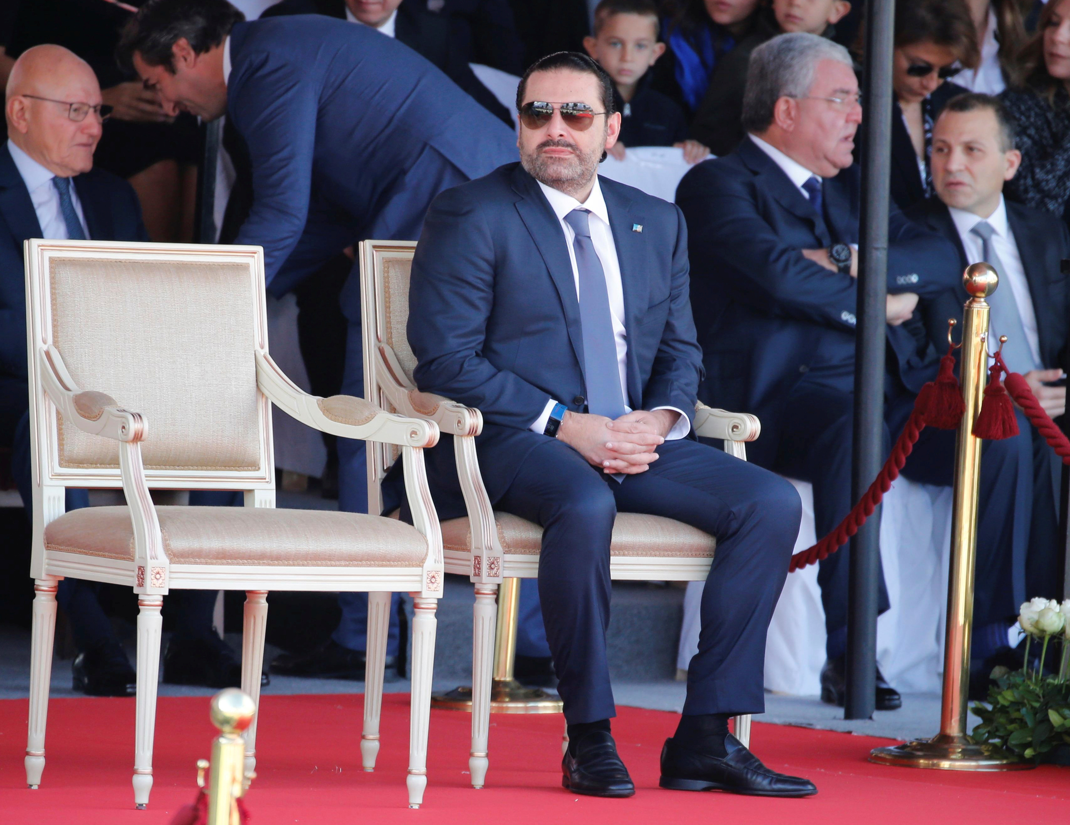 رئيس وزراء لبنان خلال احتفالات عيد الاستقلال فى بيروت