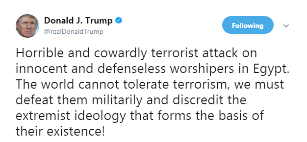 تدوينة ترامب