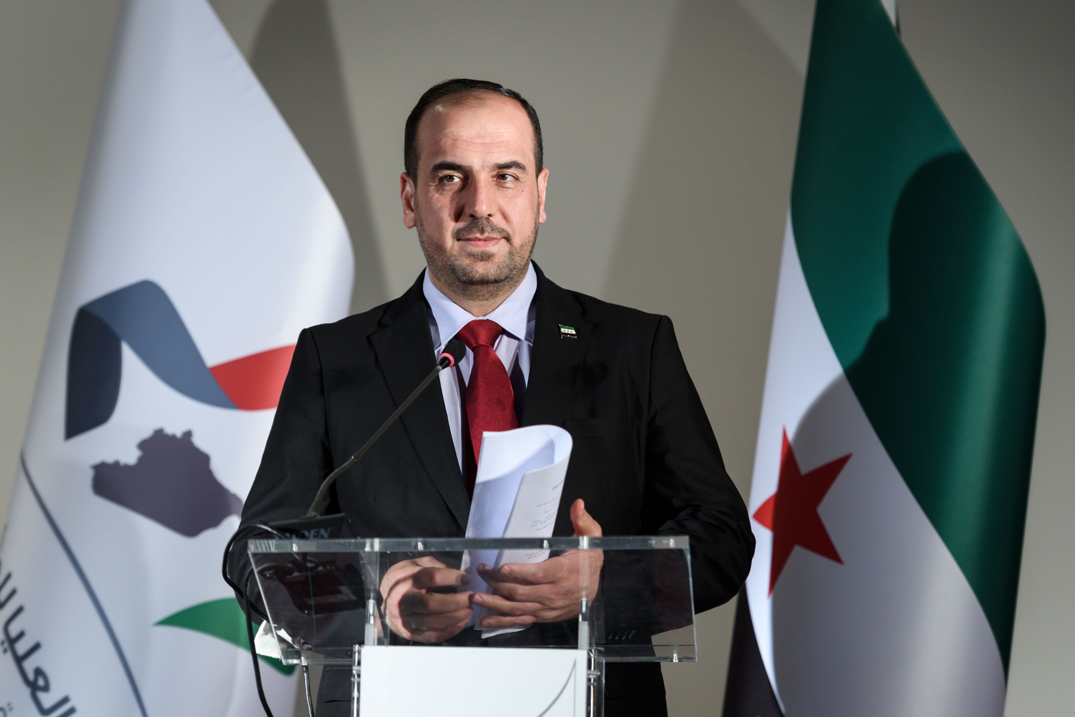 نصر الحريرى رئيس وفد المعارضة السورية