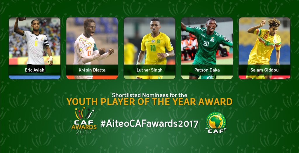 المرشحون لجائزة أفضل لاعب شاب فى أفريقيا
