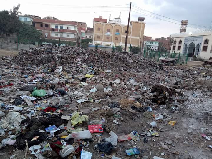 انتشار القمامة بمدخل قرية كفر الحصر بالشرقية (1)