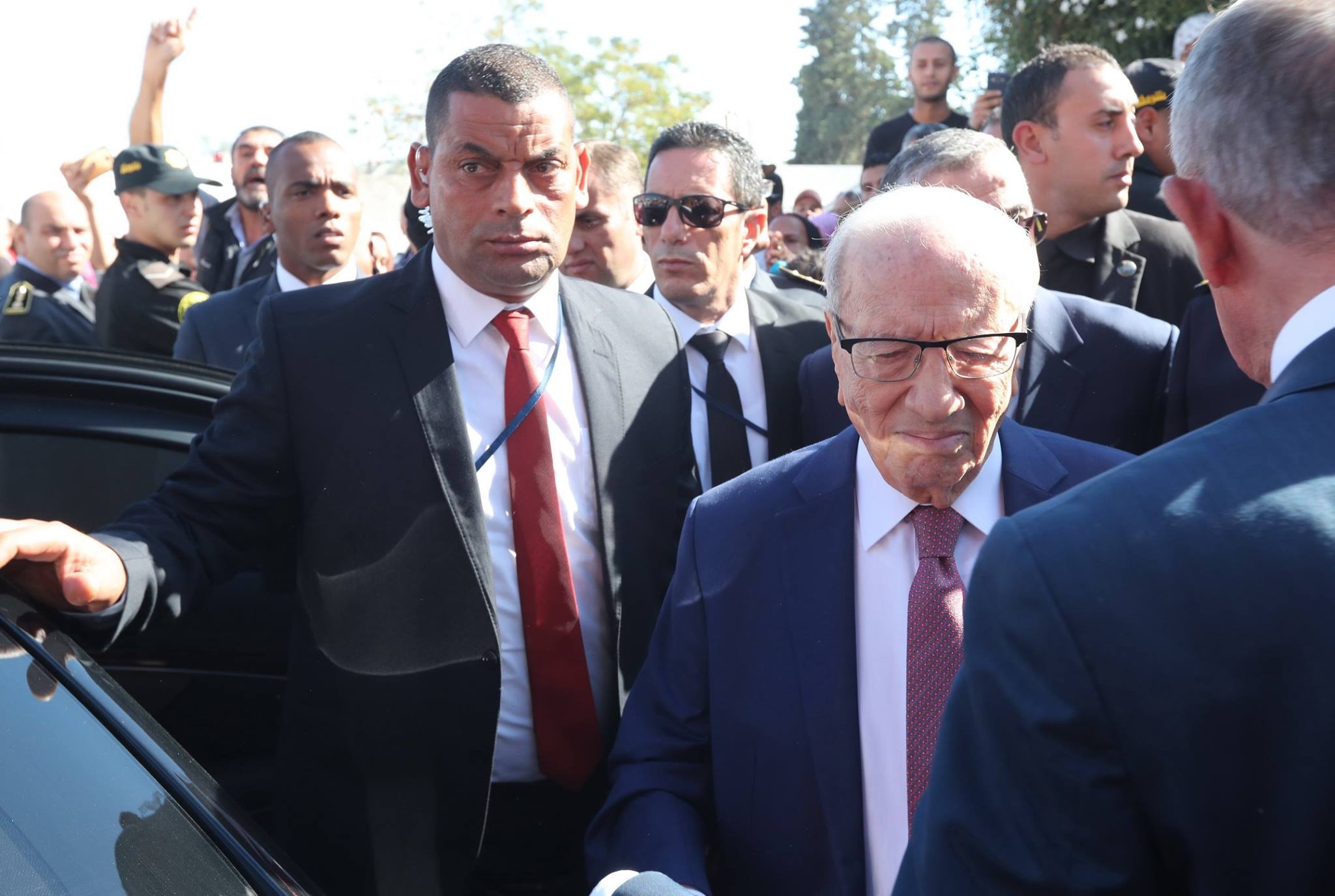 الرئيس التونسى فى الجنازة