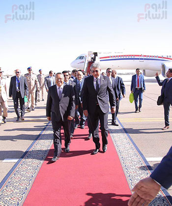 استقبالرئيس الوزراء  اليمنى بمنتدى شرم الشيخ (2)