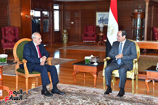 السيسى يستقبل رئيس مجلس النواب اللبنانى (2)