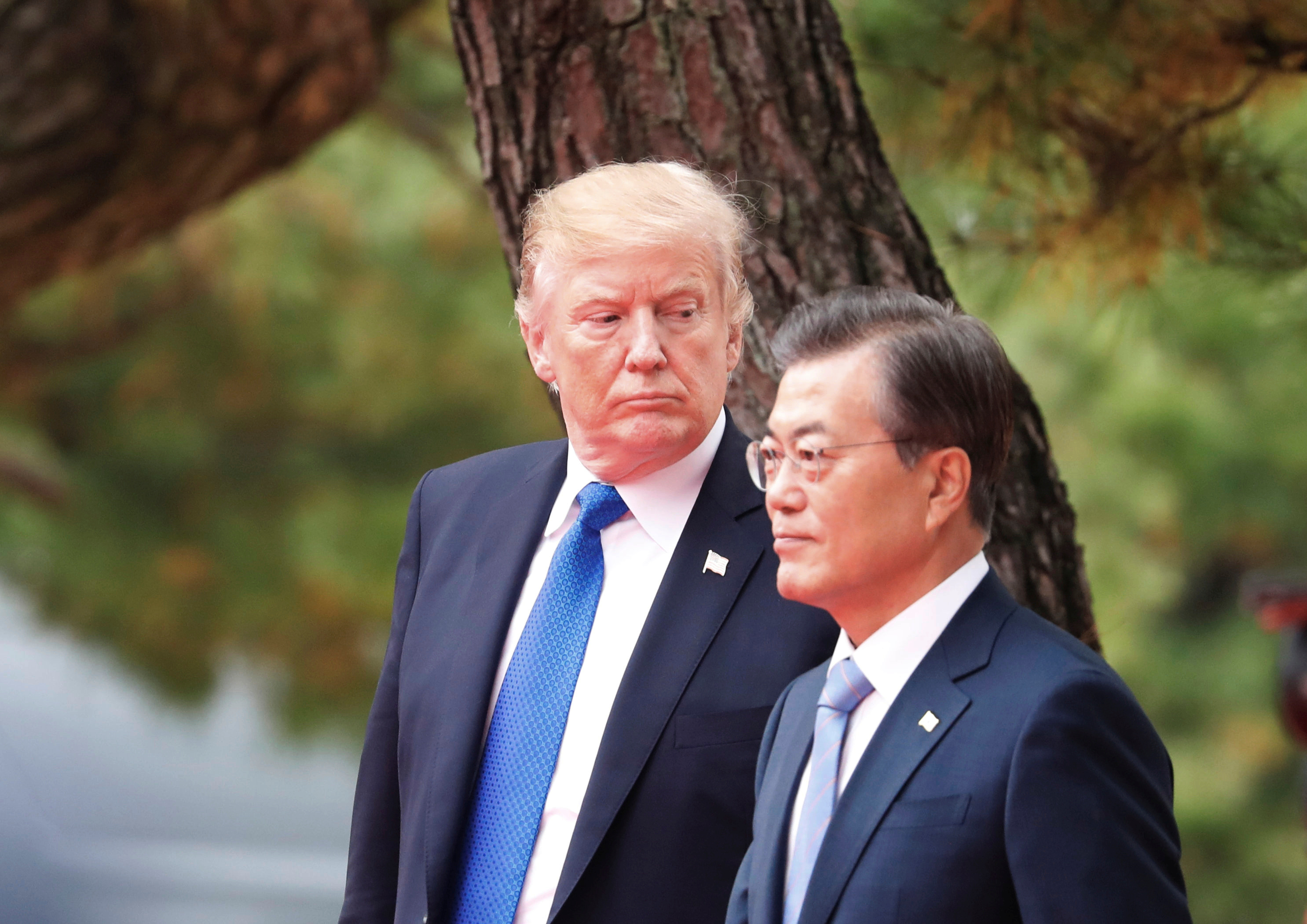 ترامب برفقه نظيره الكورى الجنوبى ضمن جولته الآسيوية