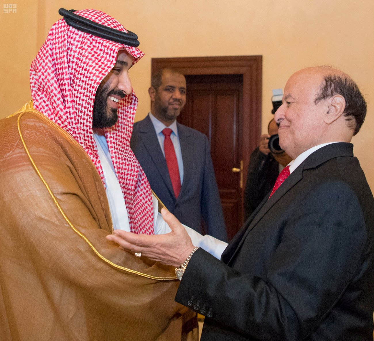 الأمير محمد بن سلمان يستقبل الرئيس منصور هادي