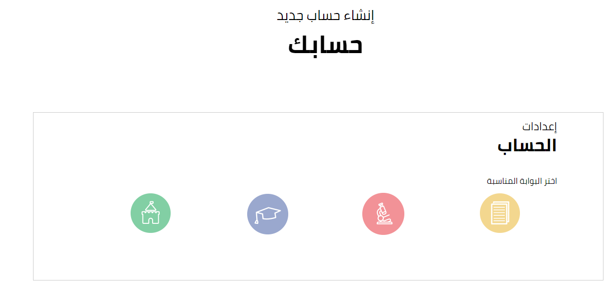 اختيارات أنواع الزائرين